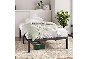 Zinus Twin XL Bed Frame - Elias 14 Inch Metal Platform Bed Frame, Steel Support