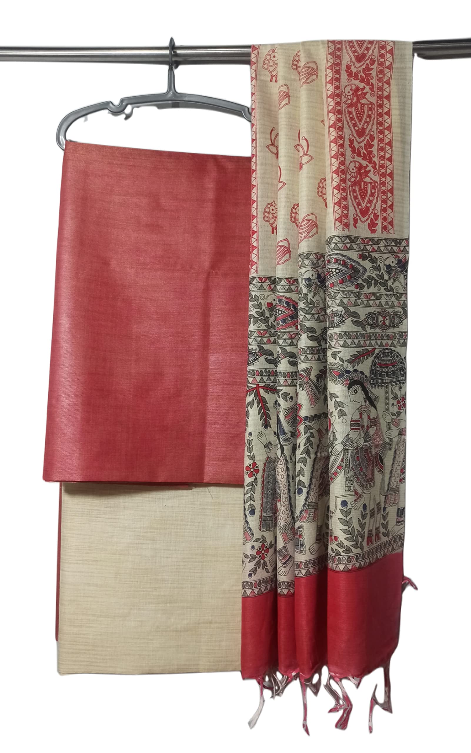 Cotton Silk Hand Crafted Unstitched Suit Set for Women with Dupatta | Cotton Silk Salwar Suit Dress Material for Women & Girls | Top - 2.5 M, Bottom - 2.50 M & Dupatta - 2.5 M-image-22