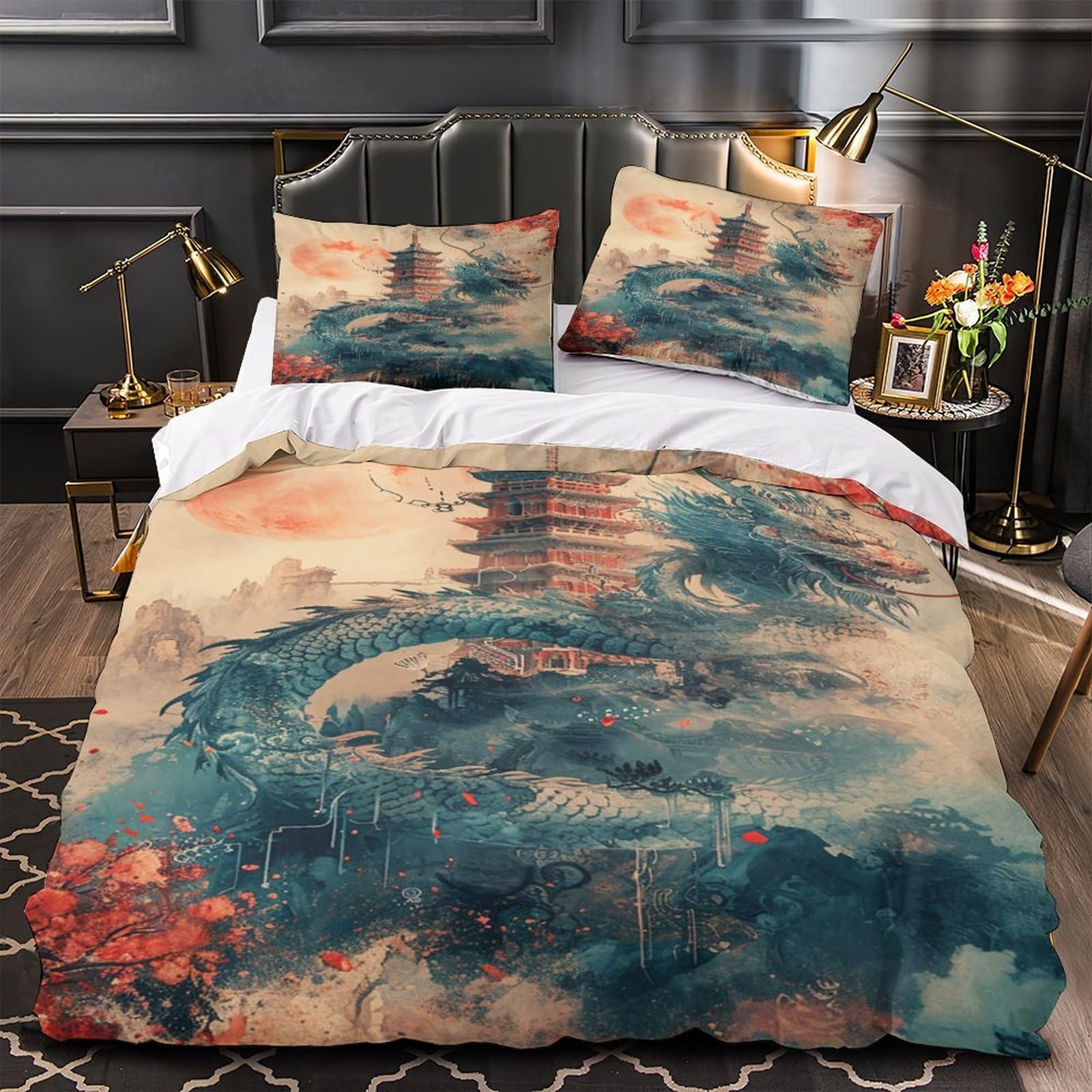 Housse de couette phénix hypoallergénique et thermorégulatrice 3D