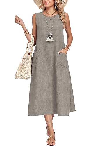 MOLERANI Womens Summer Midi Casual Dresses with Pockets 2026 -