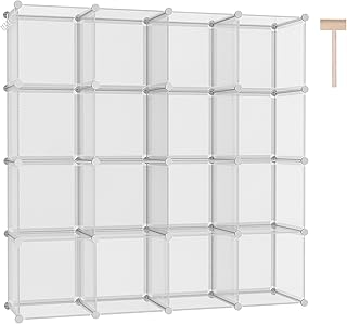 C&AHOME Cube Storage Organizer, 16-Cube Shelves Units, Plastic Storage C...