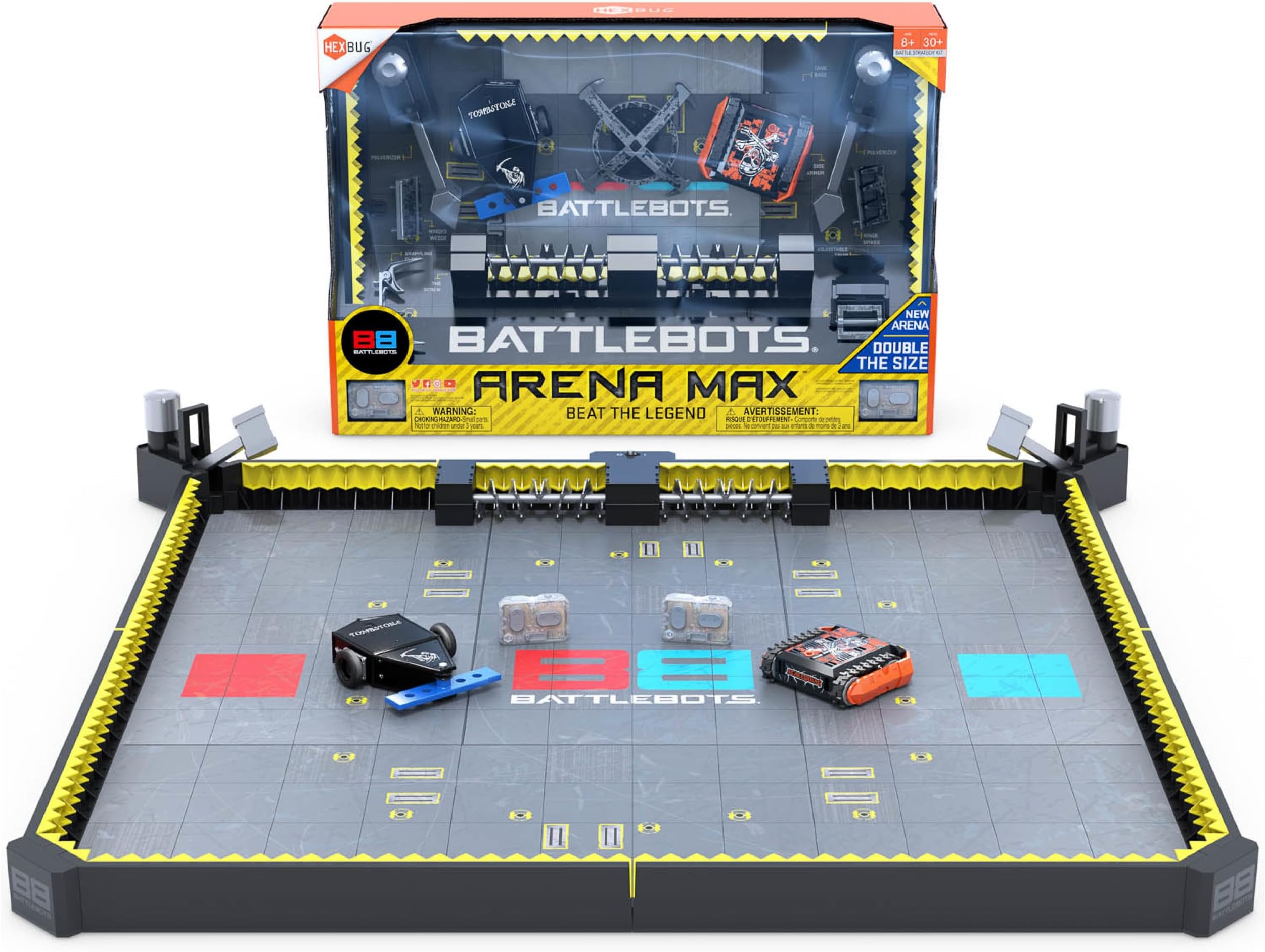 HEXBUG BattleBots Arena MAX, Multiplayer Robot Board Game for Kids, Remote Control Toy, Batteries Included, For Boys and Girls Ages 8 and Up