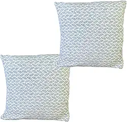 Kit 2 Peças Capa para Almofada Decorativa Estampa Geométrica 40x40cm com Zíper (Cinza)