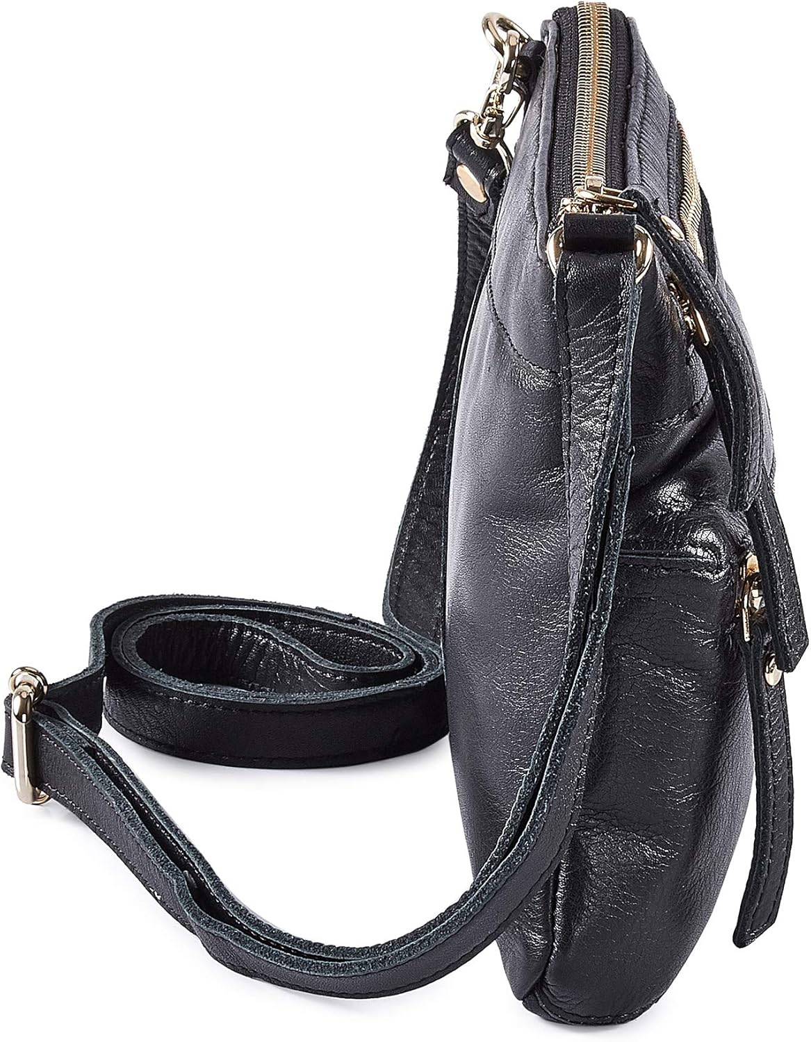 Wise Owl Accessories Small Crossbody Sling Bag Real Leather Purse for Women Crossover Trendy Shoulder Handbag | Real Leather, Purse, Crossover, Trendy - Image 6