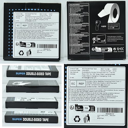 Miniatura 5 de Art3d Cinta adhesiva de doble cara, cinta multiusos para alfombras, artículos de pasta, marcos de fotos, montaje en pared