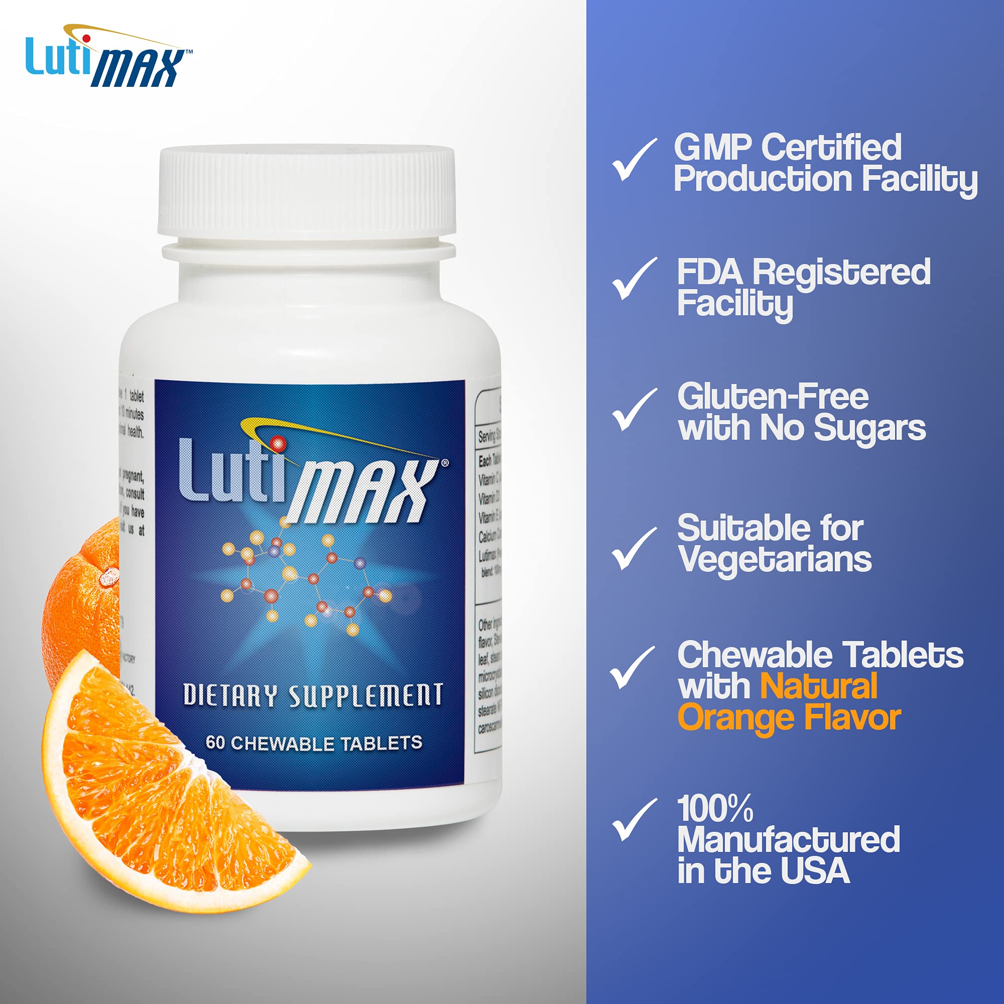 LutiMax Luteolin Complex w/ Rutin 200mg 60 Tablets Natural