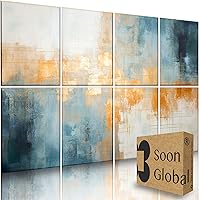 SoonGlobal 8-Pack Teal Aura Acoustic Wall Panels 48x32in - Decorative Sound Absorbing Art Panels for Studios & Home Theaters