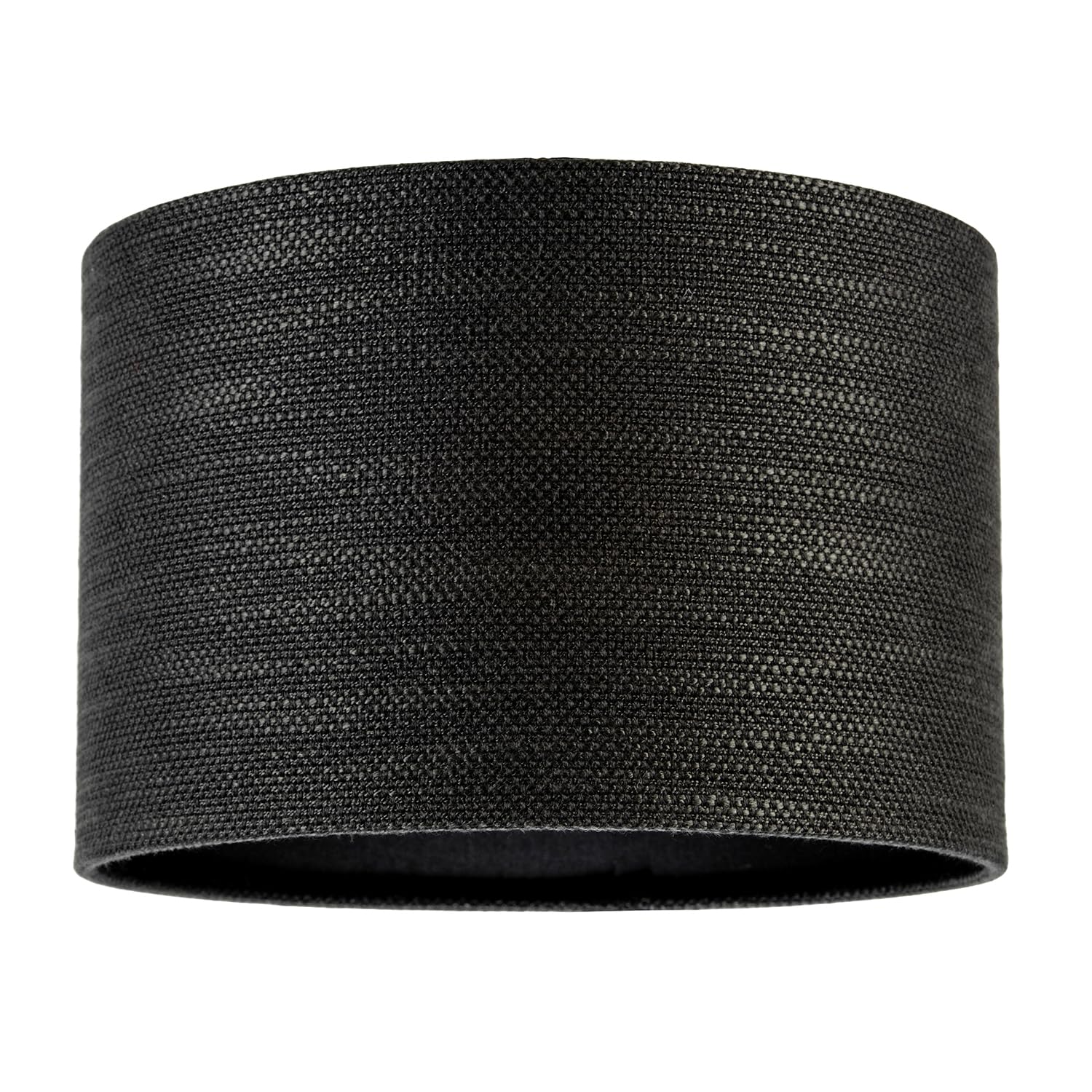 Designer Bobbled and Textured Linen Lamp Shade in Graphite Black by Happy Hom...