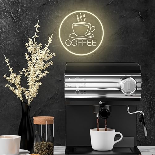Miniatura 3 de BIOWAY - Letrero de neón de café para bar, decoración de estación de café, letrero de neón para bar, cerveza, pub, tienda, letrero de barra con