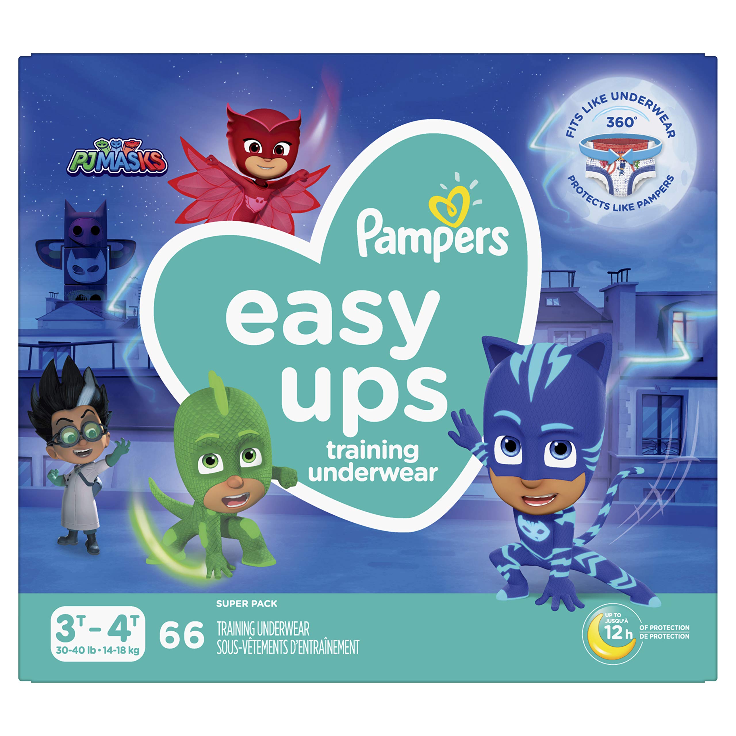 Pampers Pampers Easy Ups Training Underwear Boys Size 5 3T-4T 66 Count, 66 Count, Packaging may vary