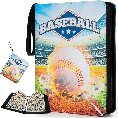 Miniatura 17 de Carpeta de tarjetas de 9 bolsillos con cremallera, libro porta tarjetas de 360 bolsillos, carpeta con cremallera de PU premium para TCG, MTG, 1-1