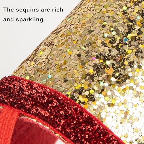 Miniatura 4 de CHuangQi Sombrero con purpurina para fiesta de tercer cumpleaños para niños y niñas, corona de fiesta temática, accesorios para fotos de cumpleaños,