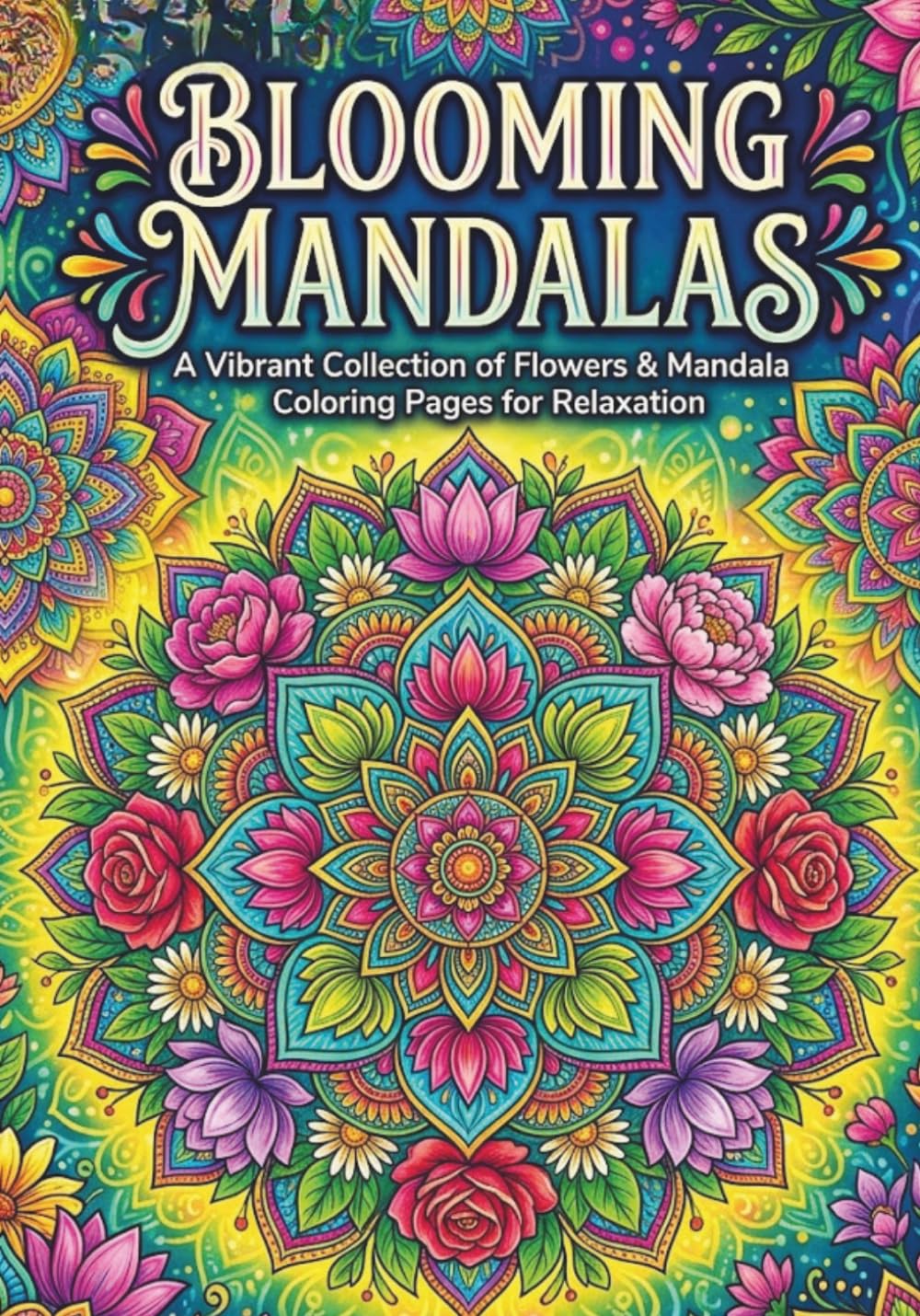 BLOOMING MANDALAS: A VIBRANT COLLECTION OF FLOWERS & MANDALA COLORING PAGES FOR RELAXATION