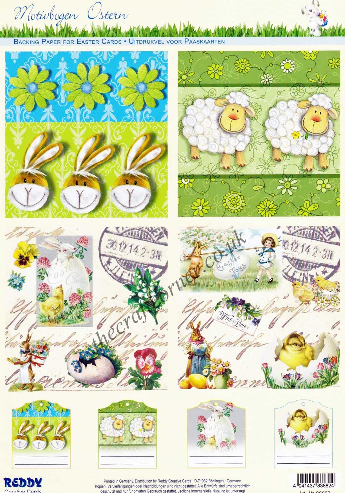 Reddy Creative Cards A4, Rabbits, little cheep etc
