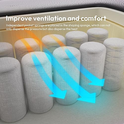 Miniatura 4 de Dowinx Silla de juegos con cojín de resorte de bolsillo, silla ergonómica de computadora con respaldo alto, silla de juego reclinable de piel