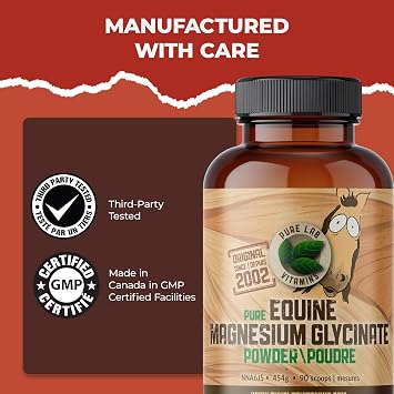 Pure Lab Vitamins Equine Magnesium Glycinate Powder 454 g