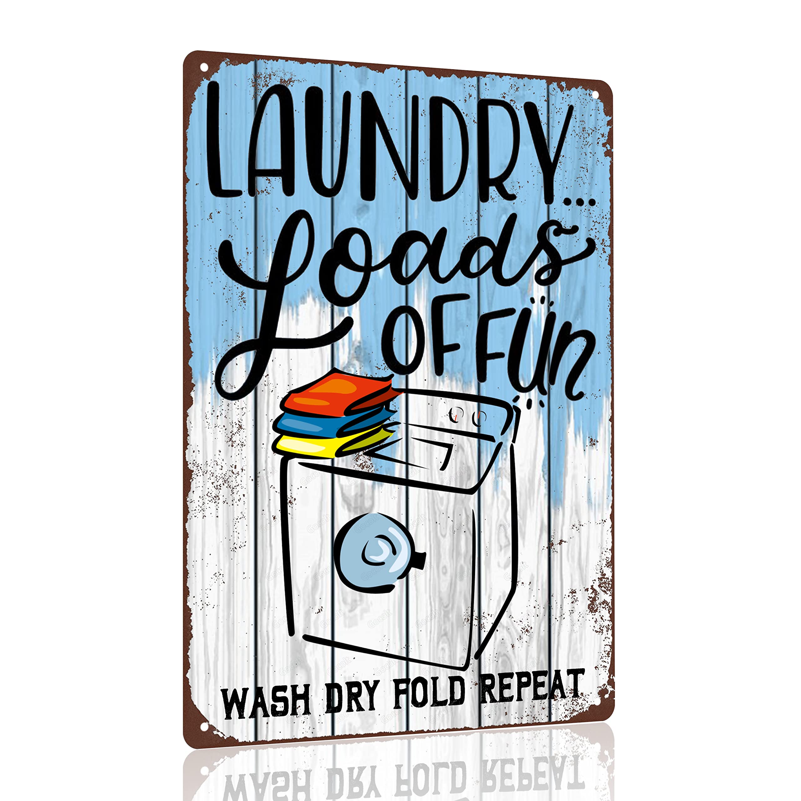 Interesting Laundry Room Decorated with tin Signs Vintage Metal Sign Gift Bedroom Retro Novelty Cafe Store Tin Signs 12x8inch