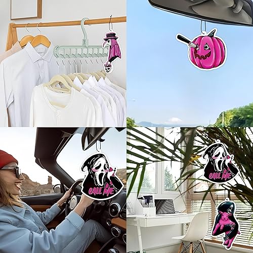 Miniatura 4 de Ambientador de aire para automóvil, Halloween, fantasma, calabaza, accesorios para el interior del automóvil, ambientador colgante para decoración