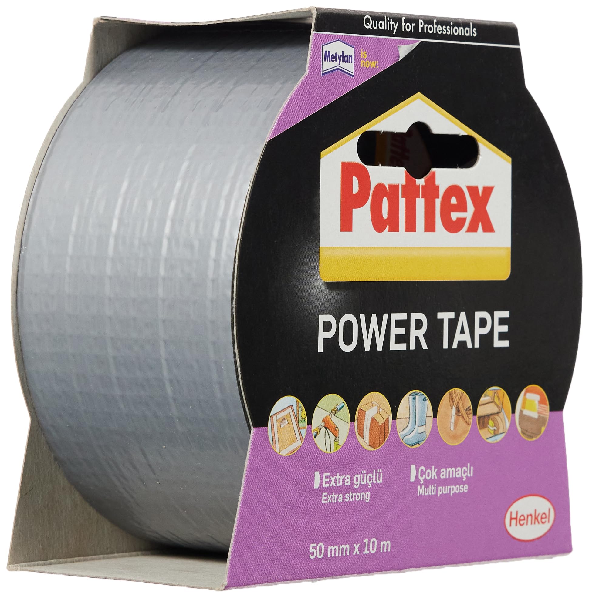 Pattex Power Tape Gri Renkli 50mm x 10m