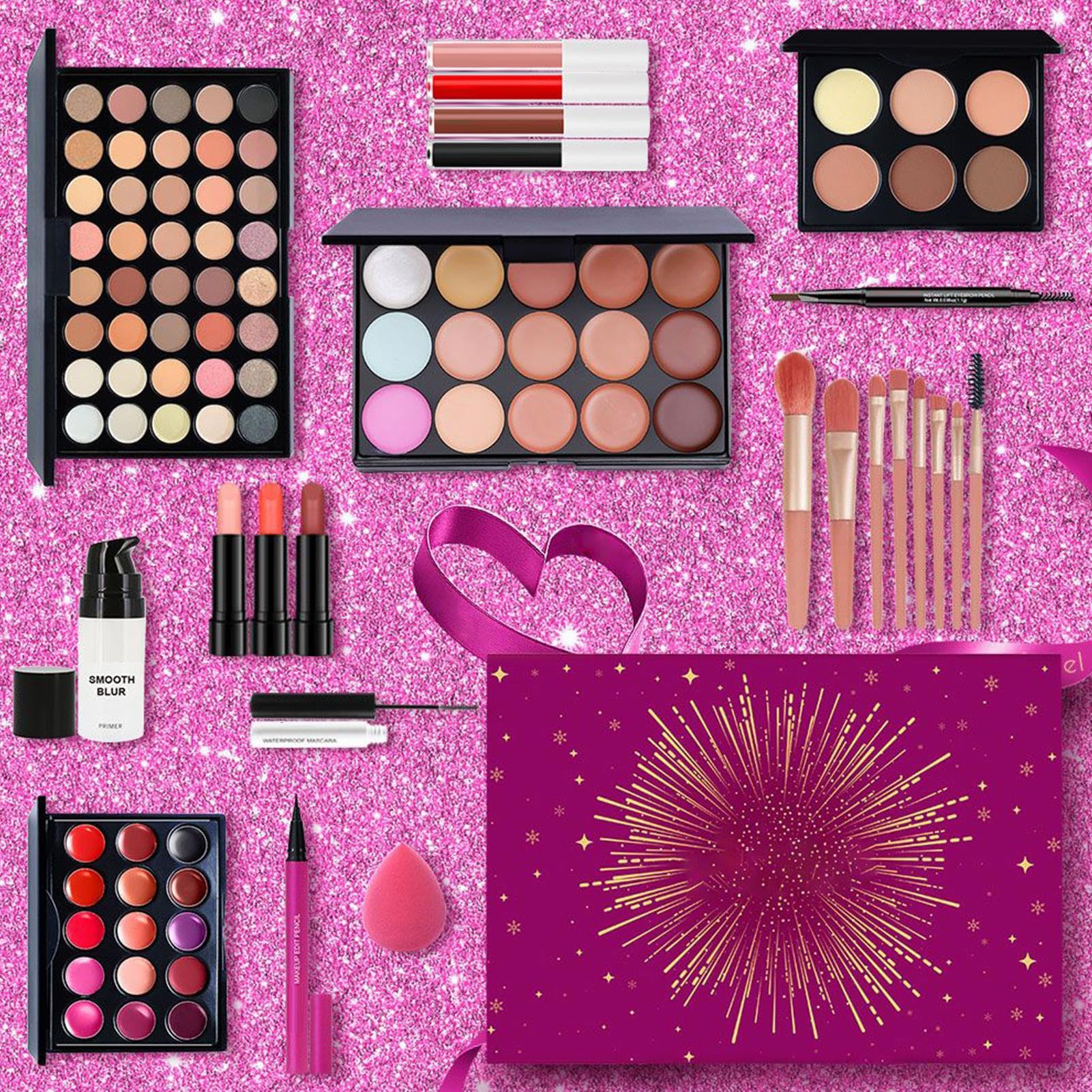 Set Di Trucco | Bellezza Palette di Ombretti Rossetto Pennello | Kit Completo Con Palette Di Ombretti - Per Ragazze Adolescenti Principianti Compleanno Natale Moglie Festa Della Mamma Casa S
