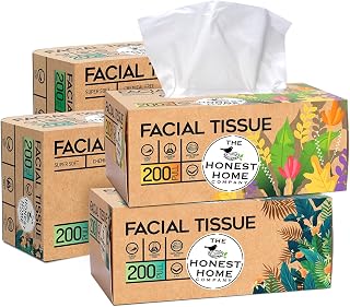 Honest Home 2 Ply Facial Tissue Paper Box | 800 Pulls | 200 Pulls x 4 boxes | Soft And Highly Absorbent | 100% Natural Vir... Price In India