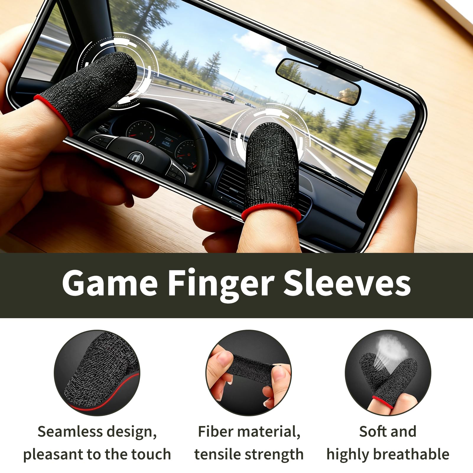 Mobile Trigger Controller 4 Trigger L1R1 L2R2, Trigger Telefono Cellulare Controller a 6 dita ad alta sensibilità senza Bluetooth, Trigger FPS per Smartphone Android e iOS, Gaming Clip