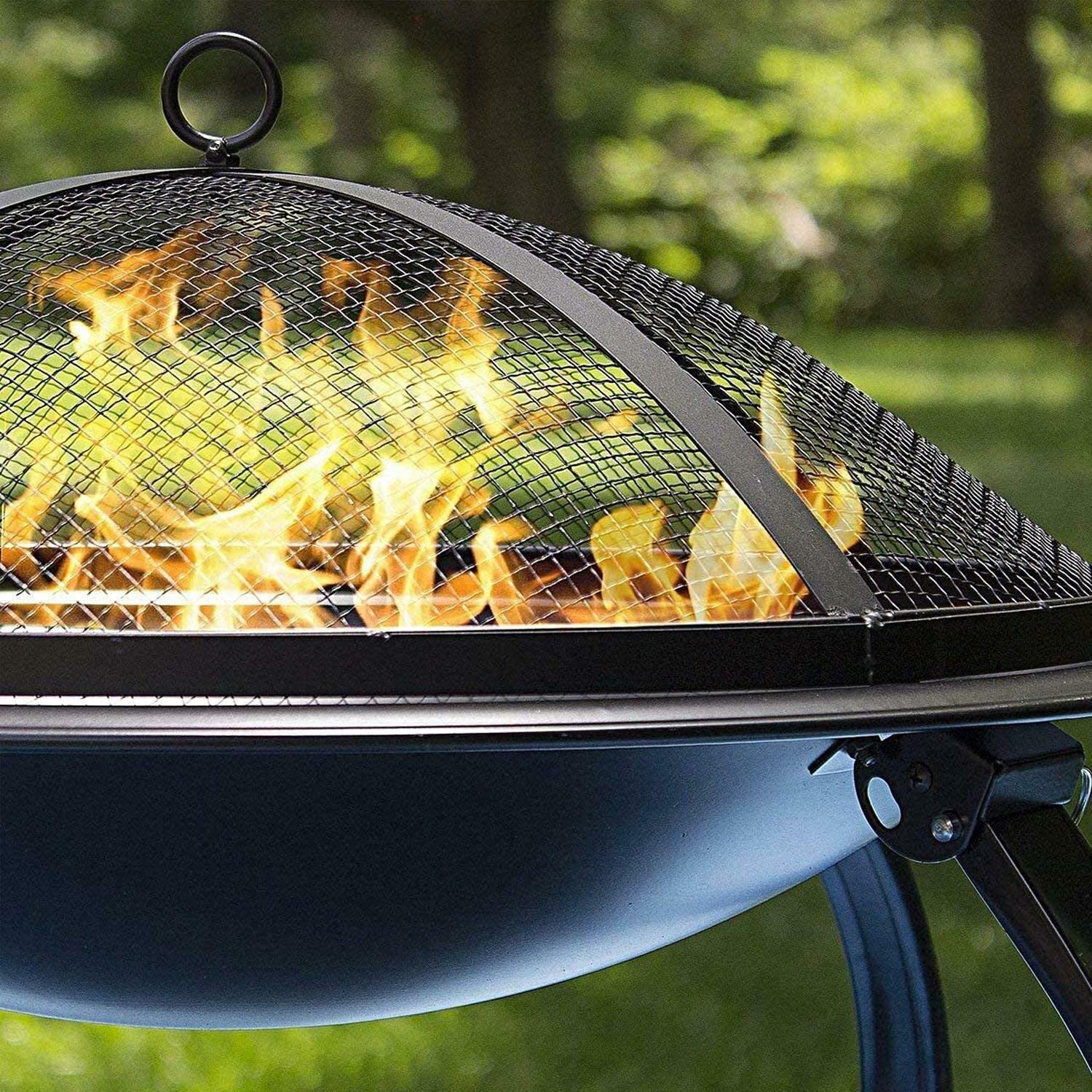 Okrągły duży stalowy palenisko składany ogród Patio Camping grzejnik palnik grill grill