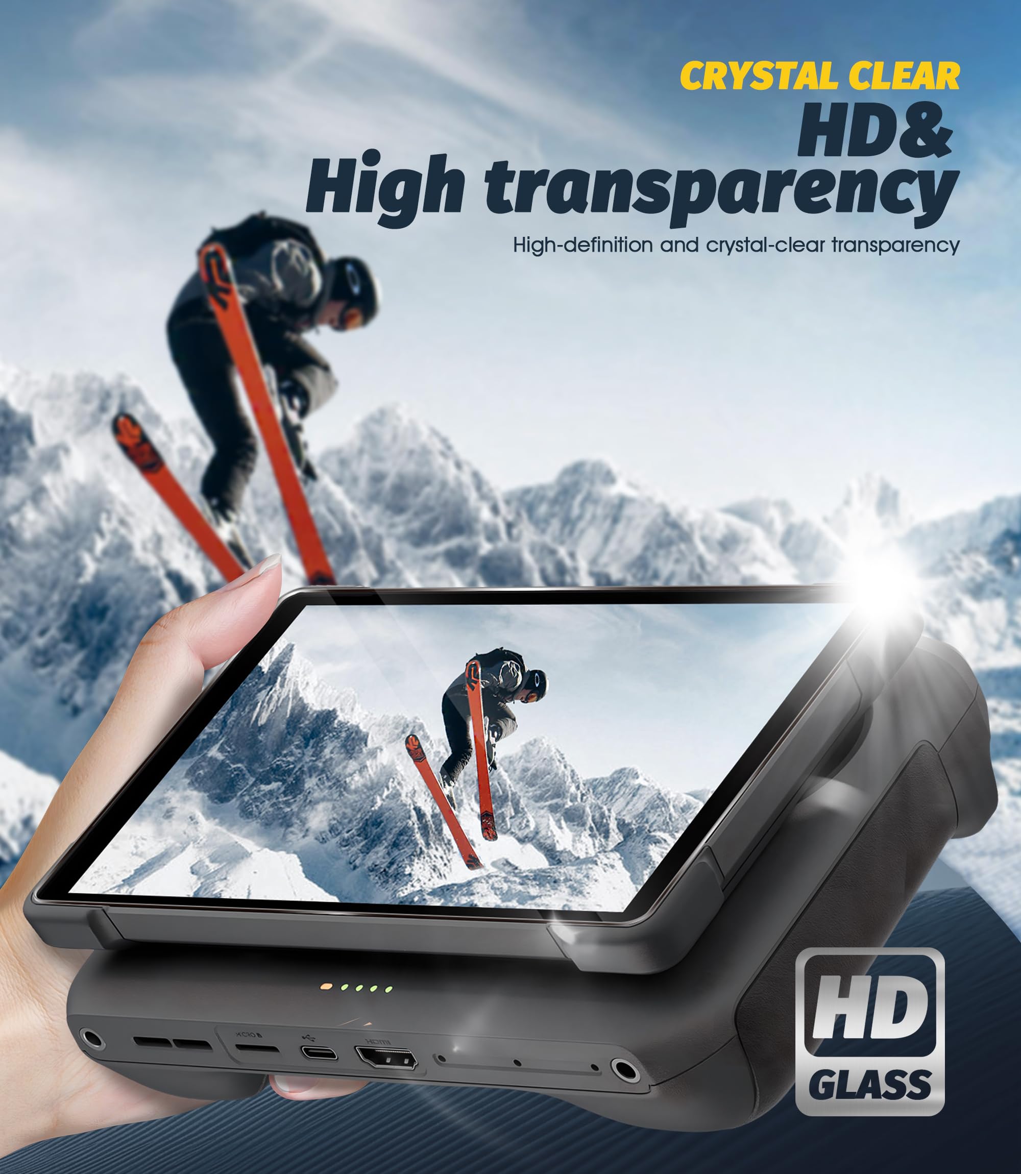 NEWZEROL 3 Pezzi Vetro Temperato Compatibile per DJI RC Pro 2, Bordi Curvi 2.5D, Pellicola Protettiva in Vetro Temperato ad Alta Definizione Antigraffio