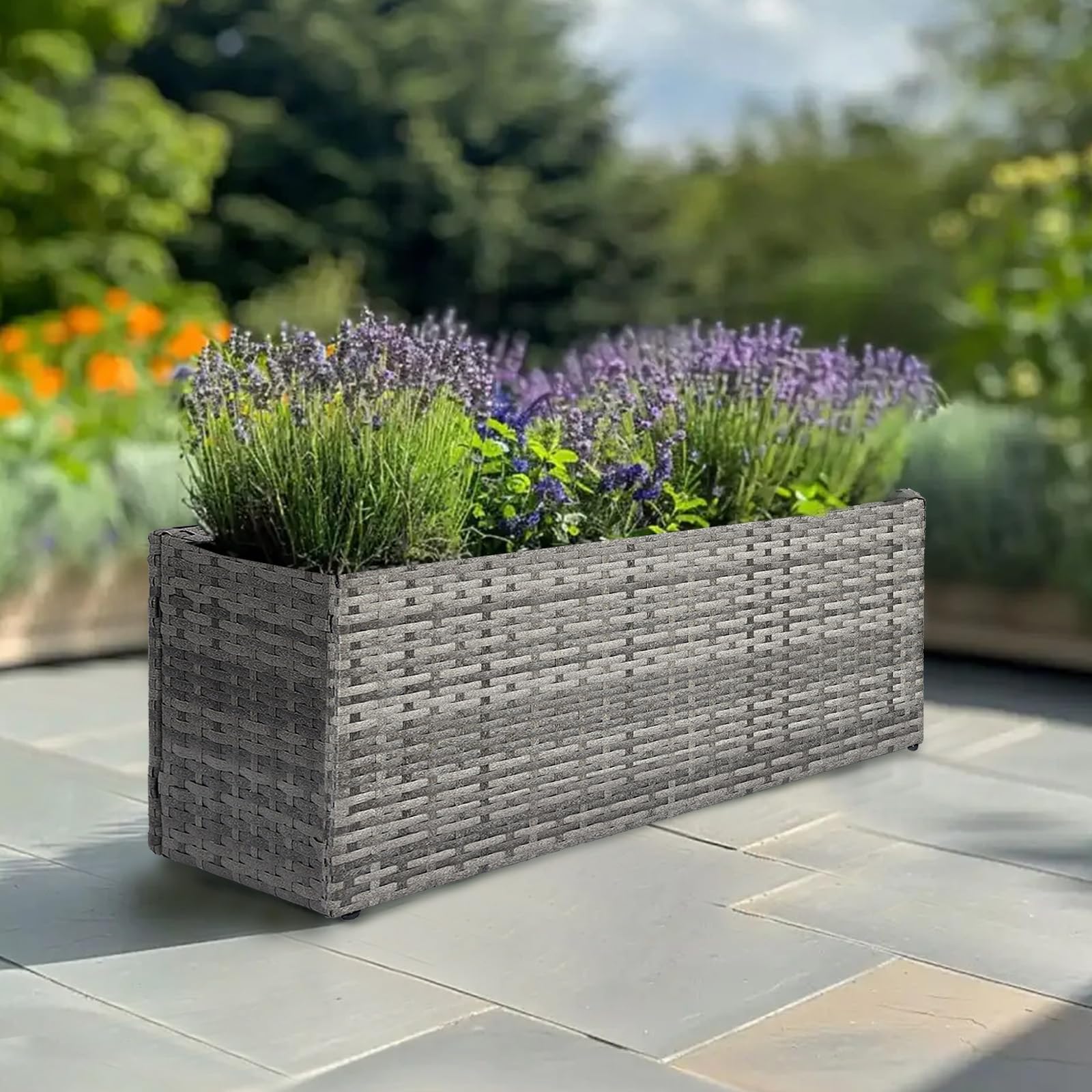 SUNNYPARK Grey Rectangular Planter