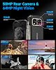 Ulefone Armor 27 Pro 5G Teléfono Rugerizado y Cargador Inalámbrico, Cámara Triple Real 64MP+50MP+50MP, 24GB+256GB MTK Dimensity 6300, 10600mAh(33W), Carga Inalámbrica 30W, Pantalla 6.78" FHD+ 120Hz Corning Gorilla 7