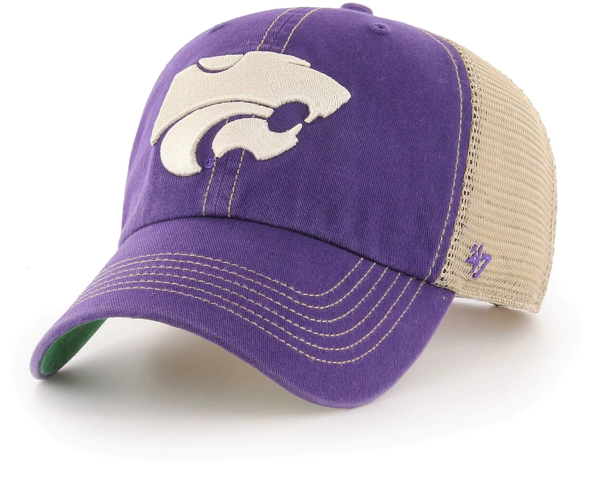 '47 MLB Trawler Team Color Mesh Trucker Clean Up Adjustable Hat, Adult One Size Fits All, Kansas State Wildcats Purple, One Size โ image 1