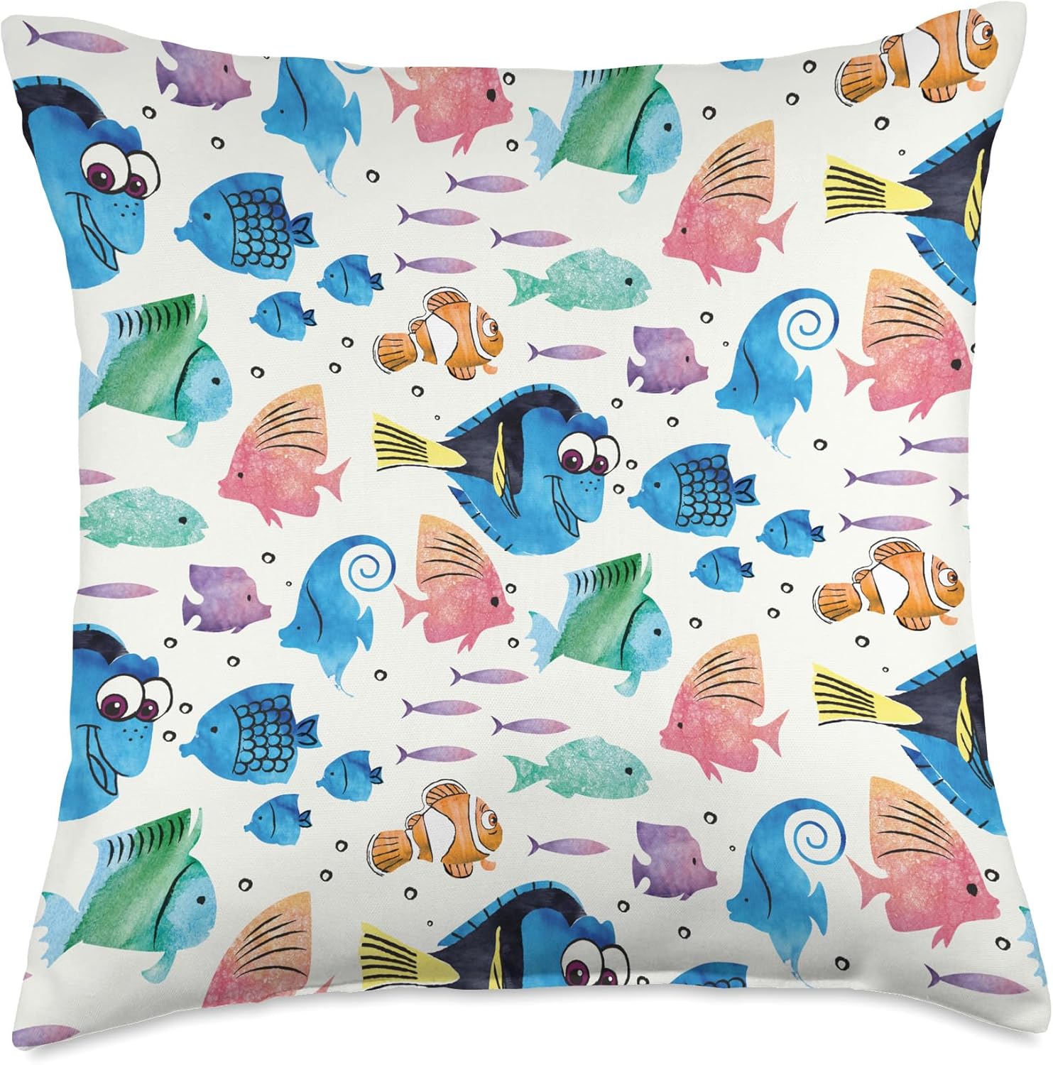 Disney Pixar Finding Nemo Dory Ocean Here We Come Throw Pillow