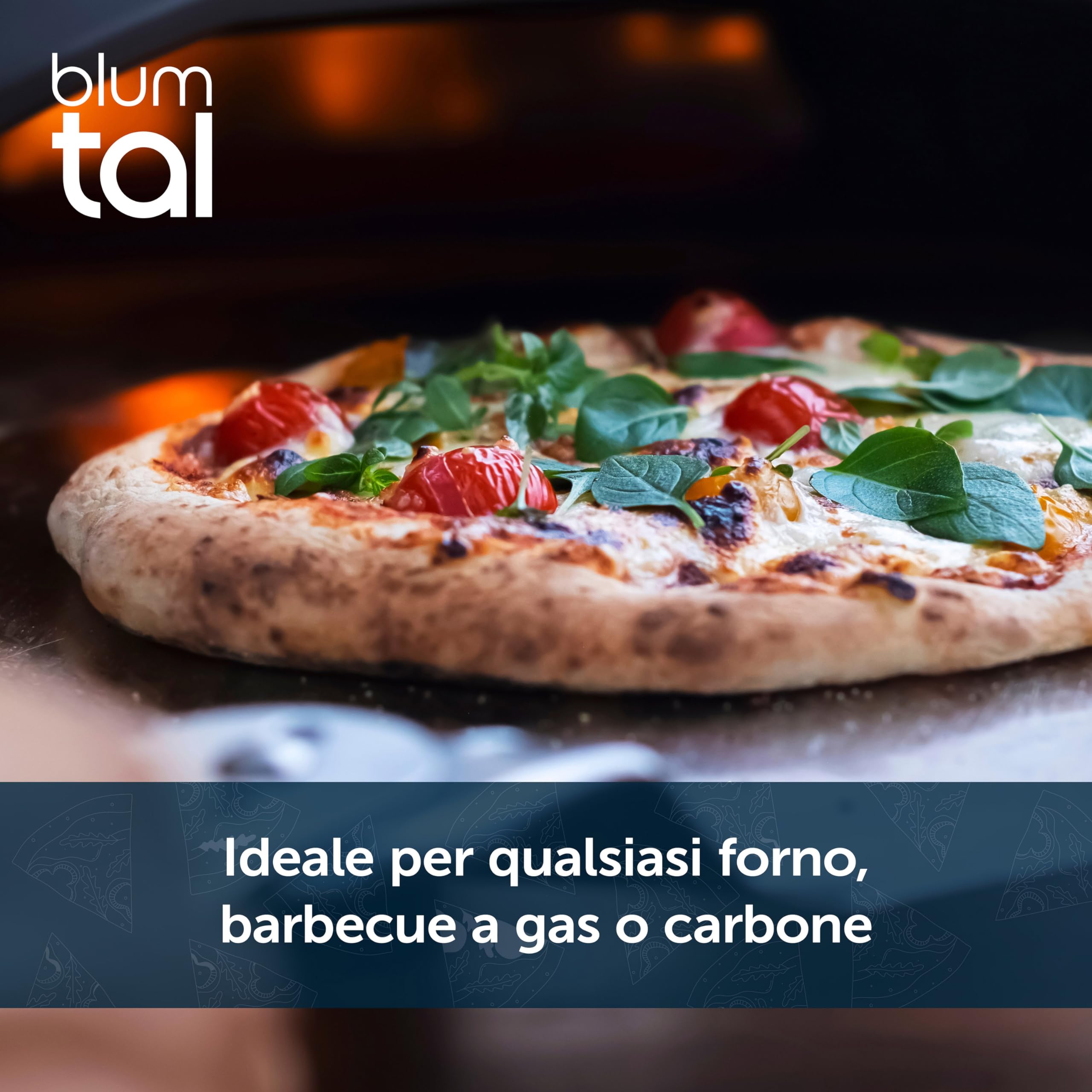 Blumtal Pietra Refrattaria per Pizza da Forno - Pietra Lavica per Barbecue a Gas - Resistente al calore fino a 900 °C - Pietra Refrattaria da Forno e Griglia - Pietra Ollare Pizza