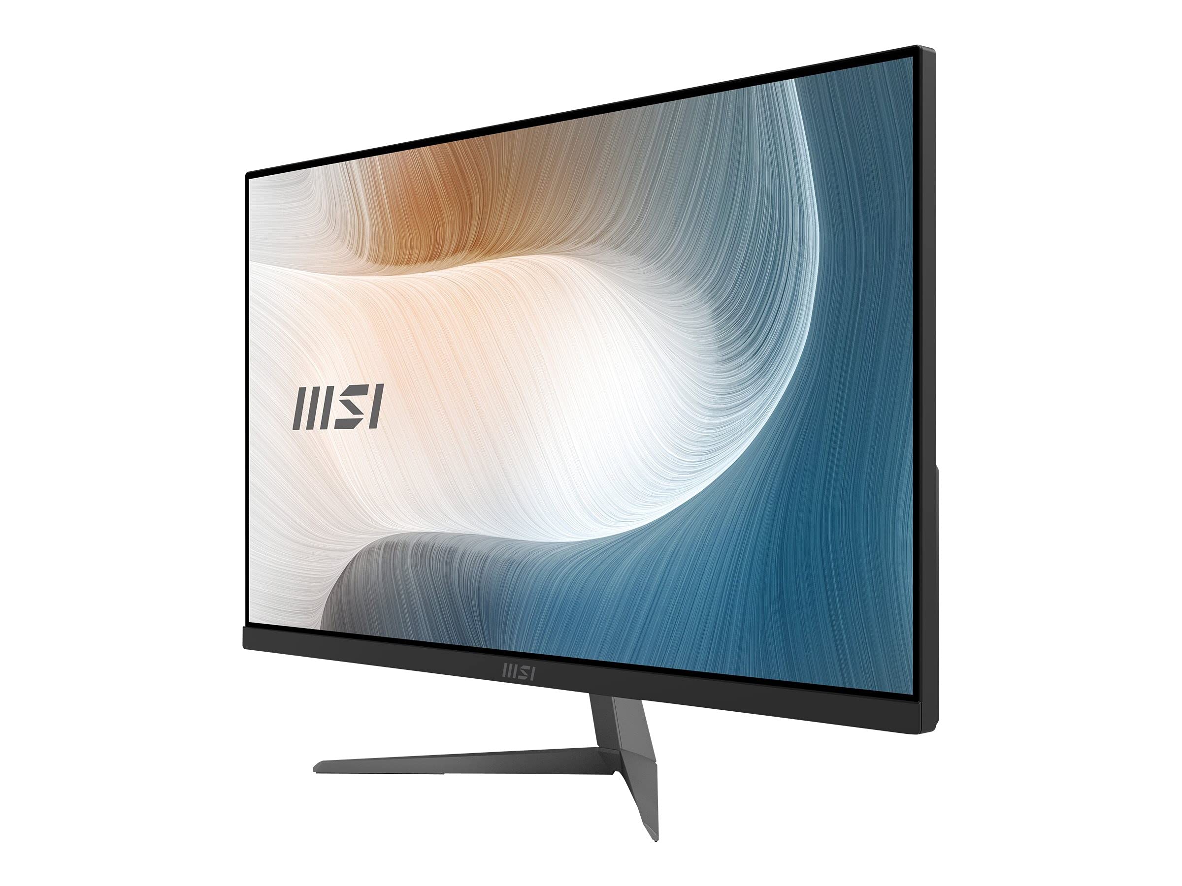 Modern AM271 11M-026EU PC de Bureau Tout-en-Un, Écran IPS 23.8'', CPU Intel Core i5-1135G7, RAM 8 GO, SSD 512 GB, Clavier & Souris sans Fil, Windows 10 Home - Noir
