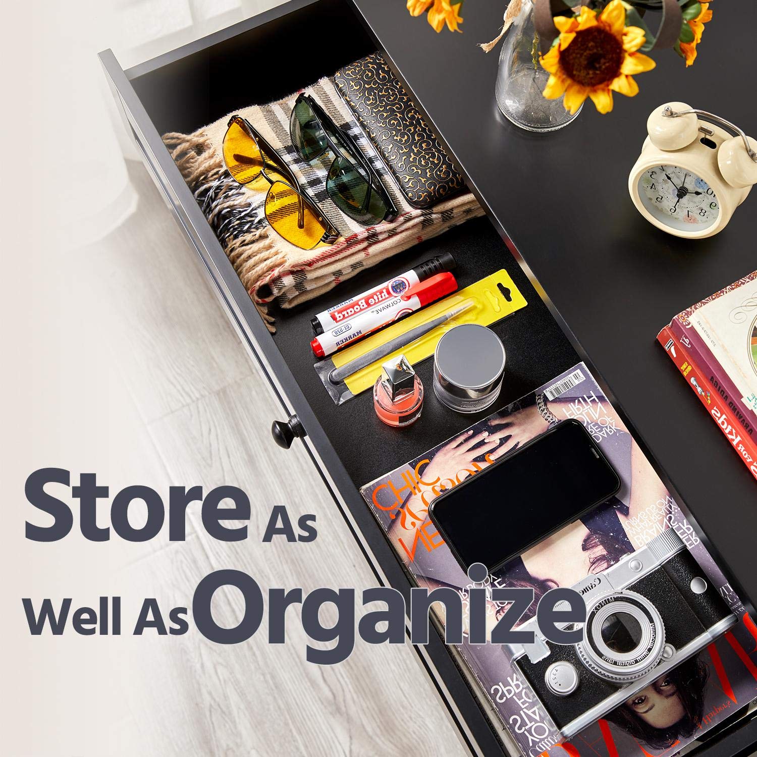 Yaheetech 4 Tier Shoe Storage Shoe Rack with Drawer Adjustable