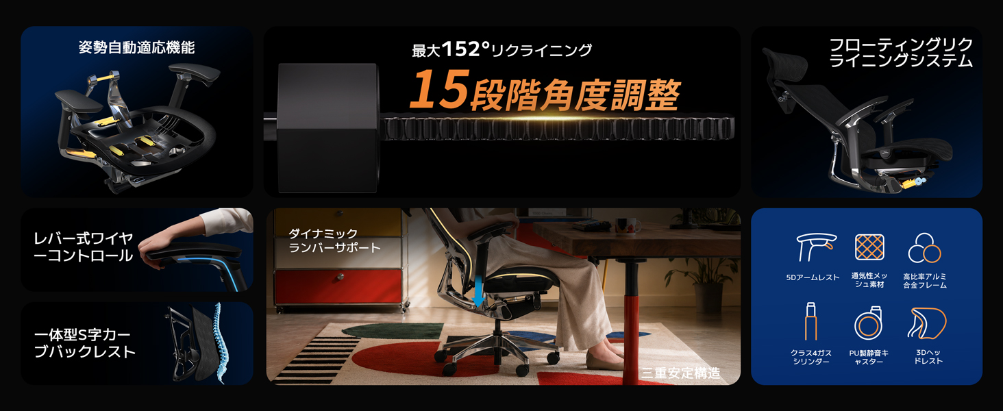 Amazon.co.jp: Aboval ABchair PRO+ オフィスチェア デスクチェア 人間