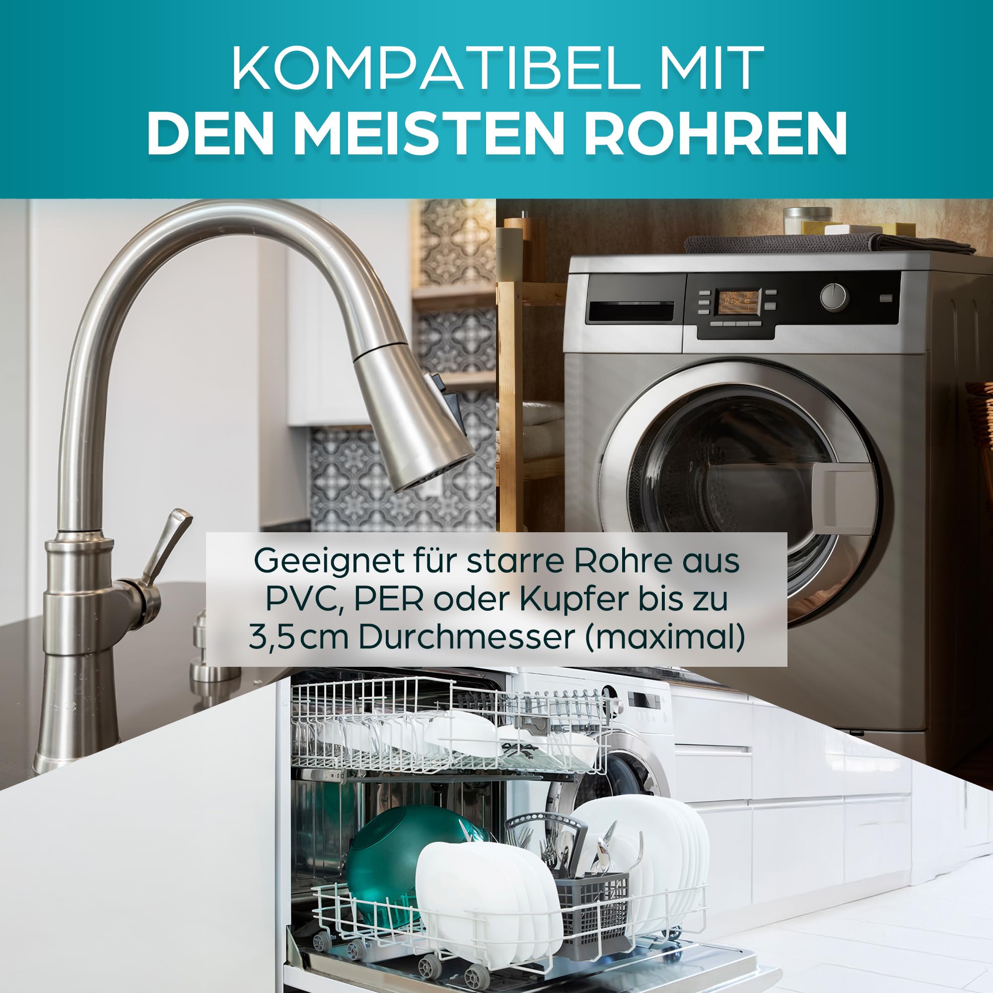 ORINKO Anti Kalk Magnet Wasserenthärter für Wasserleitungen – Magnetischer Kalkfilter ohne Chemie – Ideal für Waschmaschine, Geschirrspüler, Wasserhahn – Nachhaltiger Kalkschutz ohne Entkalkungsanlage