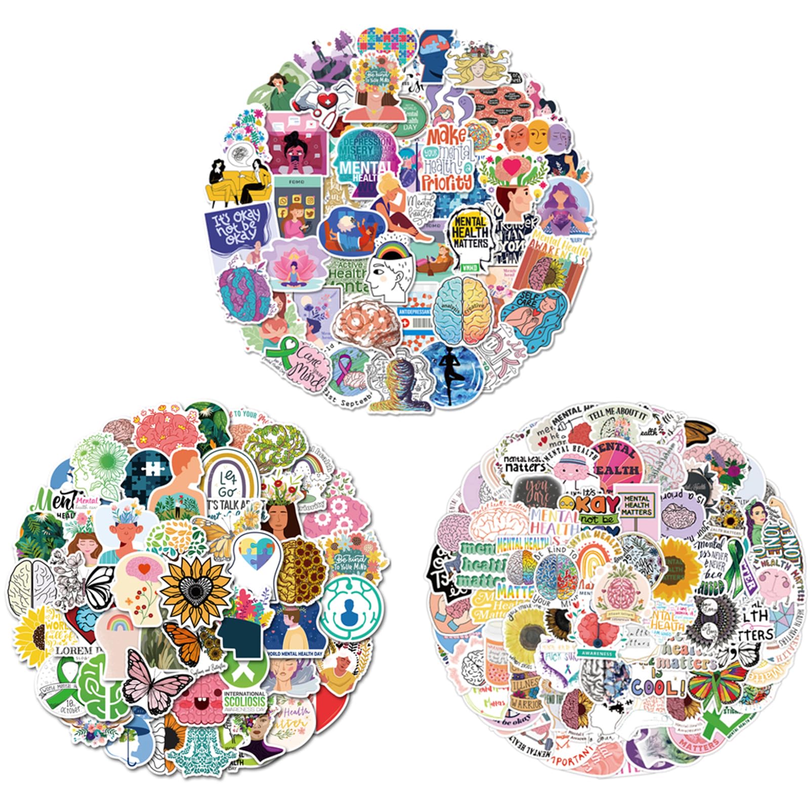 XINGXIANGUS 200PCS Mental Health Stickers – Vinyl Decals For Laptops, Water Bottles, Journals, Therapy Gifts
