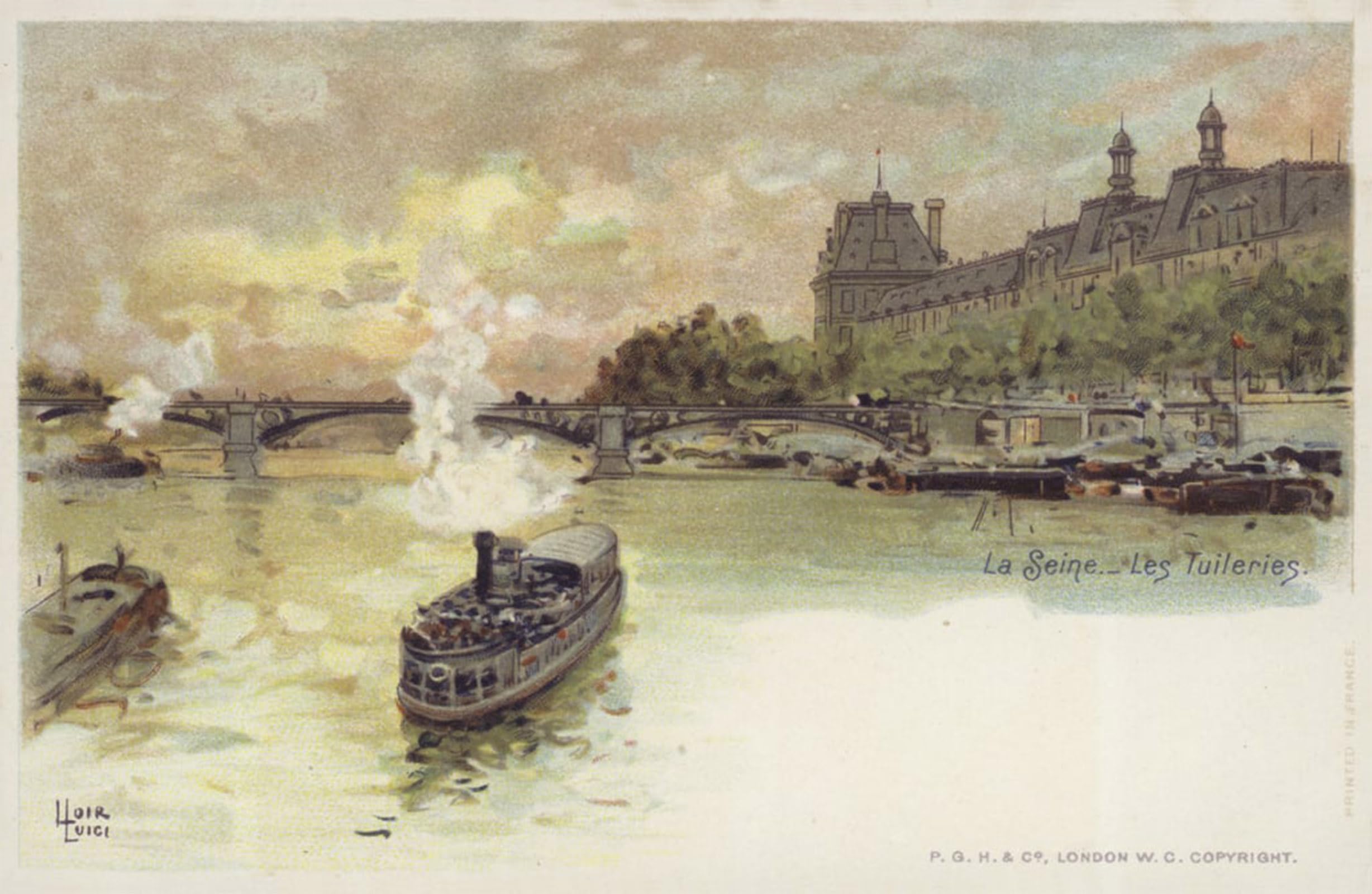 SERENDIPITP Retro Picture Poster Wall Art Pictures Painting the Tuileries Paris by Famous Artist Wall Art Canvas Print for Wall Decor 60x90cm