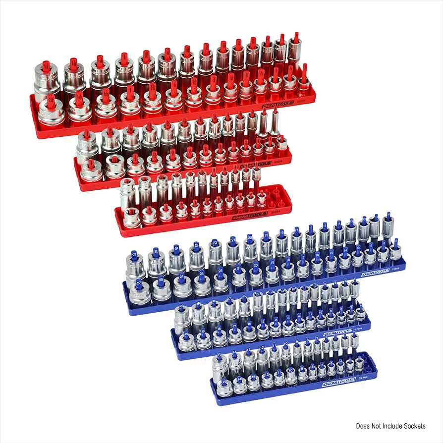 Amazon.com: OEMTOOLS 22237 6 Piece SAE and Metric Socket Tray Set