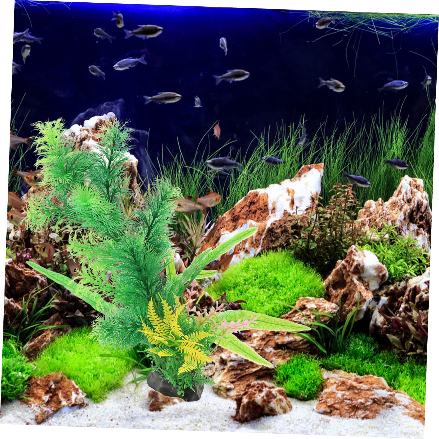 BESPORTBLE 10stücke Dekorative Künstliche Pflanzen Für Aquarien Und Pflegeleichte Wasserpflanzen Für Fischbecken Zubehör Für Ansprechende Unterwasserlandschaft