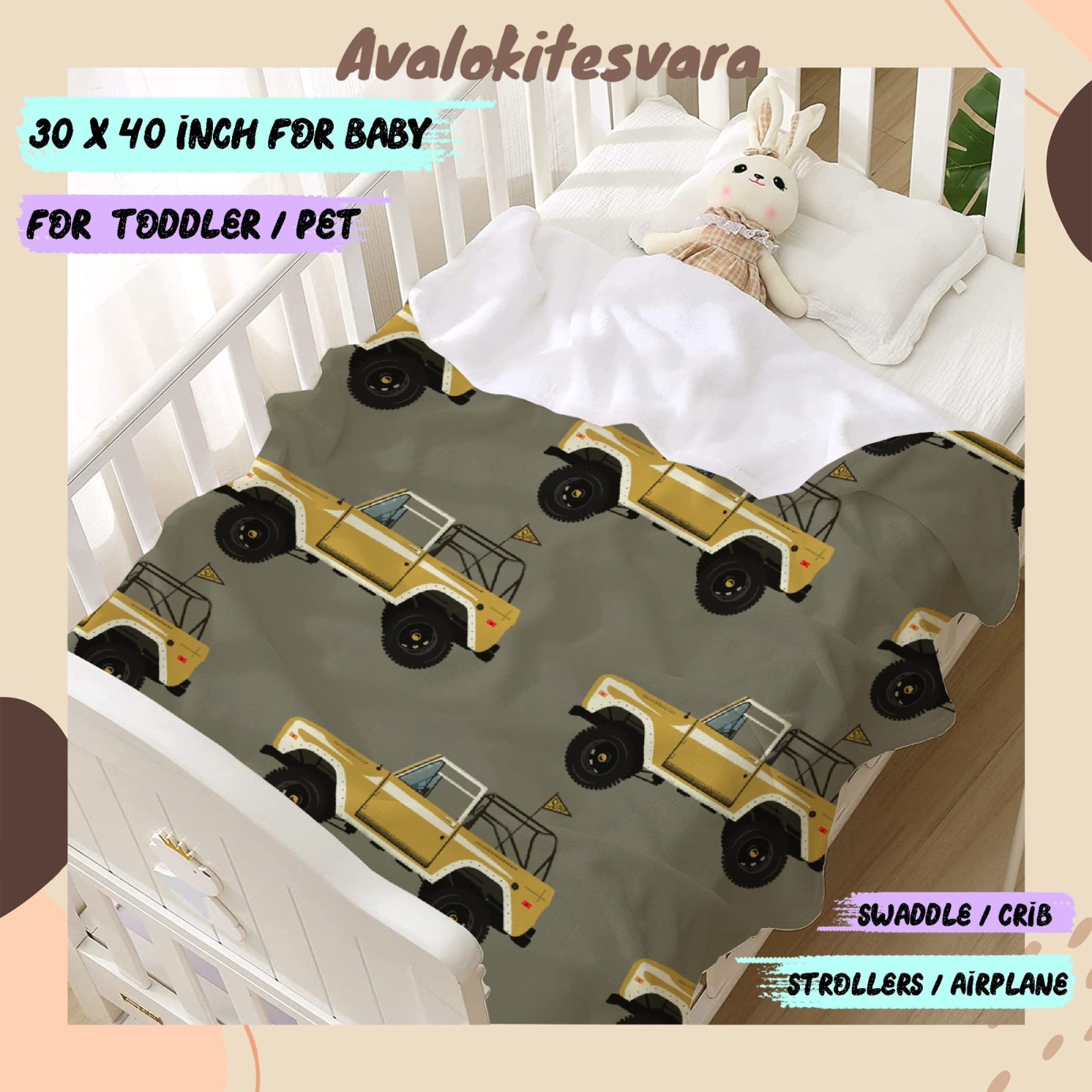 ARTBLANKET Surfing Car Seamless Summer Throw Blanket Fannel Fleece Super Soft Funny Blanket Travel Throw Blanket for Bed Couch Sofa 60x50 in for Teen Car