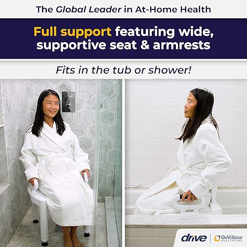 Miniatura 2 de Silla de ducha Drive Medical de serie Premium con respaldo y brazos