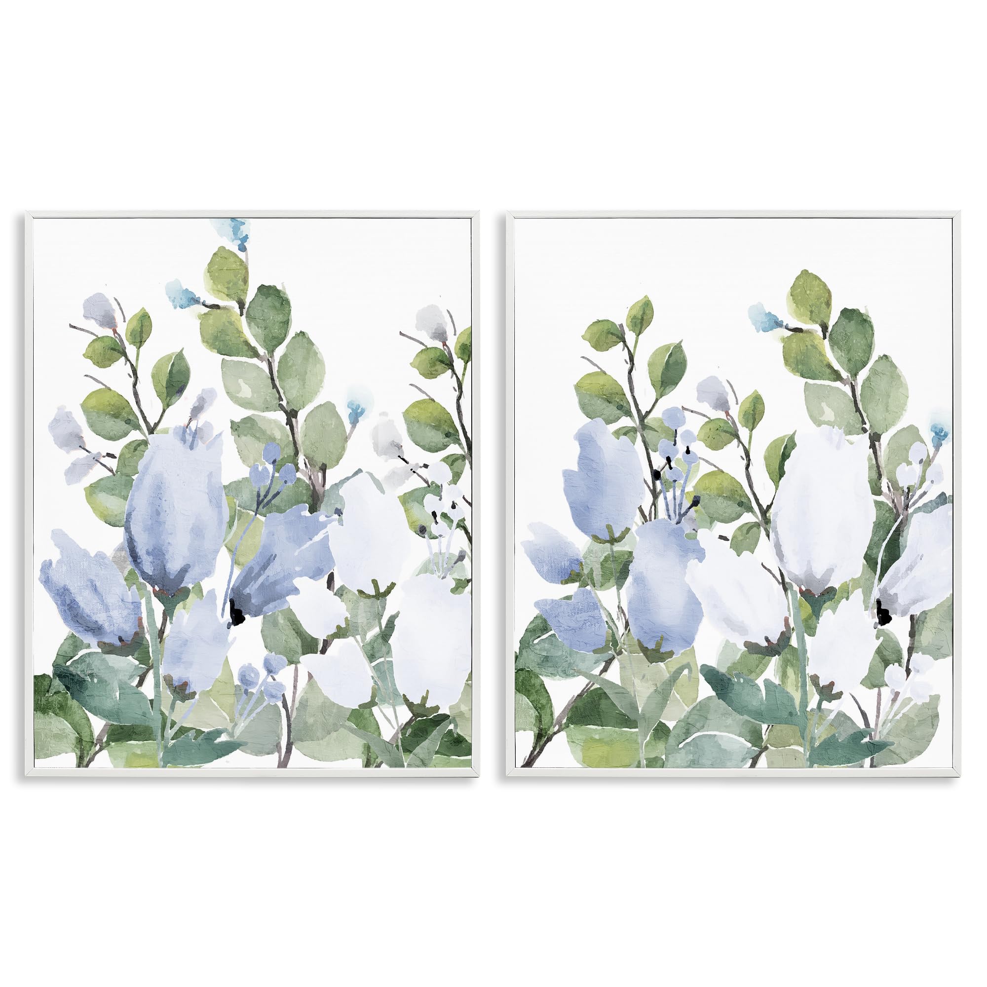 Stupell Industries Blue Spring Watercolors 'Blue Spring Watercolors'| 2Pc Framed Giclee Art Set 2