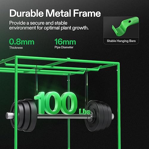 Miniatura 5 de VIVOSUN S448 - Kit de ventilador con clip para tienda de cultivo AeroWave A6, 4 x 4, Mylar altamente reflectante para plantas hidropónicas de