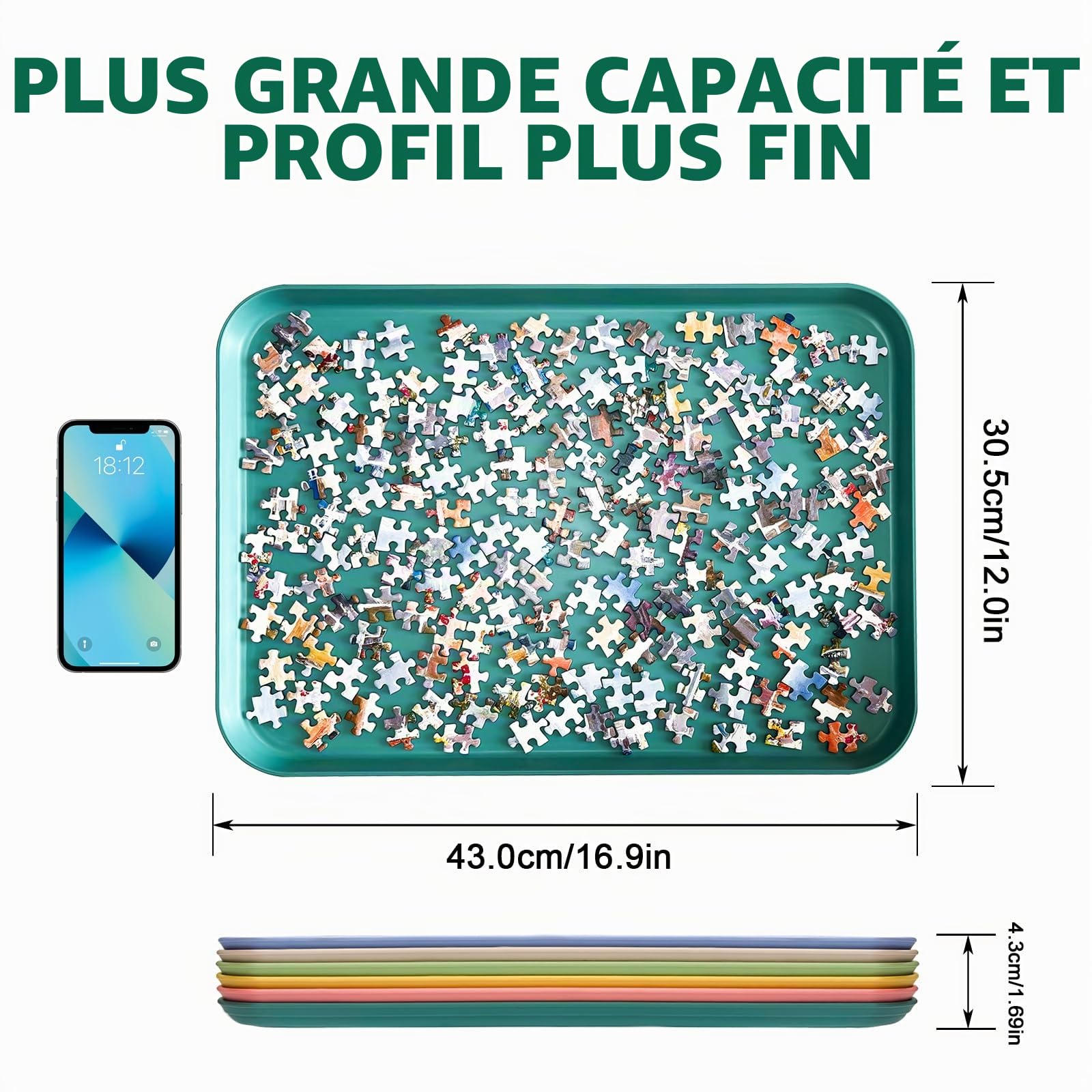 Nariolar Chemise de Rangement pour Puzzle Permettant de Ranger 1000 Pièces de Puzzles – 15 Pochettes HD, Espace pour 30 Puzzles