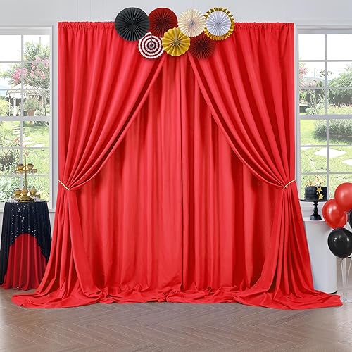 Cortinas de fondo de 10 x 10 pies, paneles de cortinas de fondo negro para fotografía para baby shower, fiesta de cumpleaños, decoración del hogar,