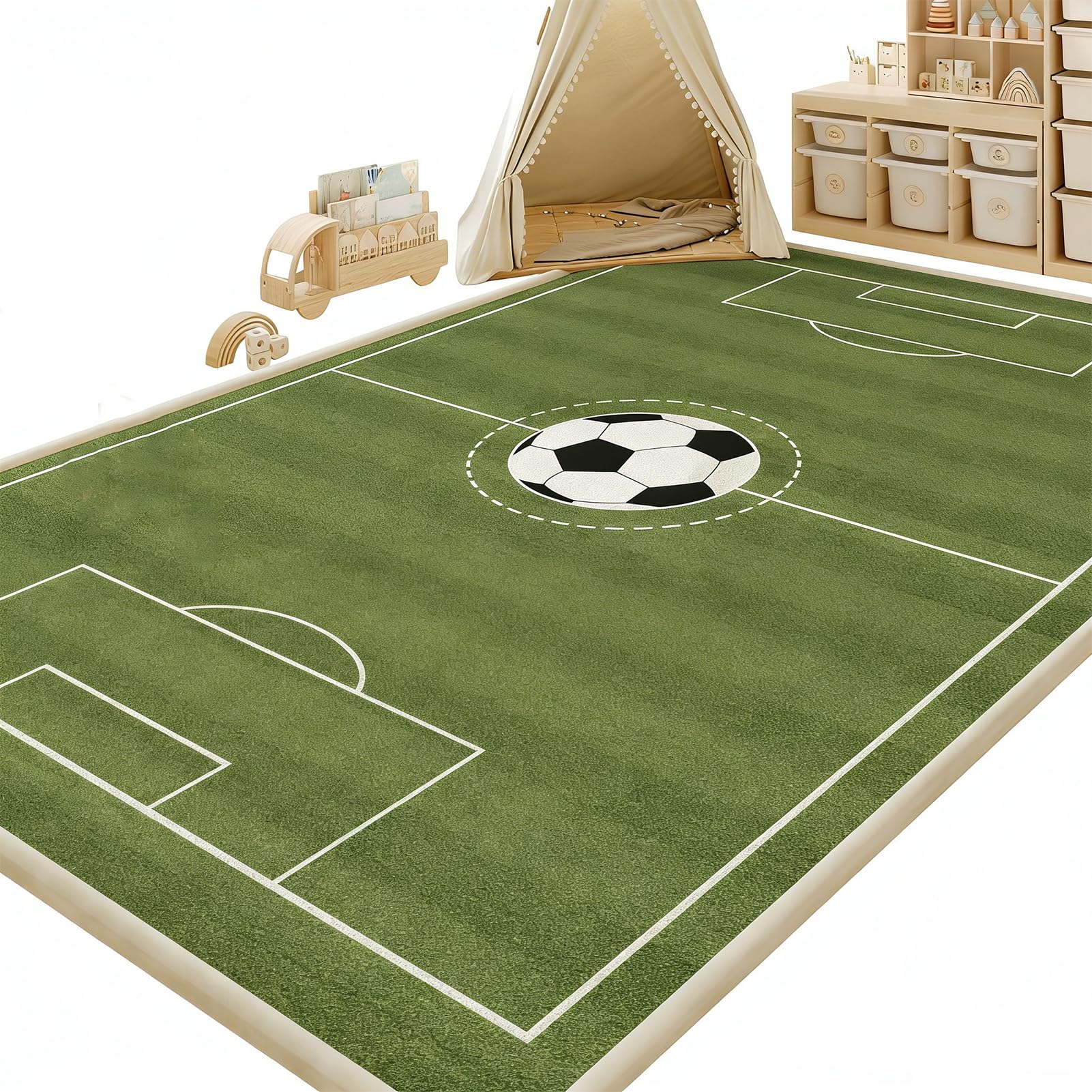 Atemrdsye Memory Foam Mat, Extra Thick Area Rug 2cm for Kids Living Room Baby Playroom Crawling Carpet with Non Slip Play Mat Floor Toddler Nursery Carpet 190 x 240 cm