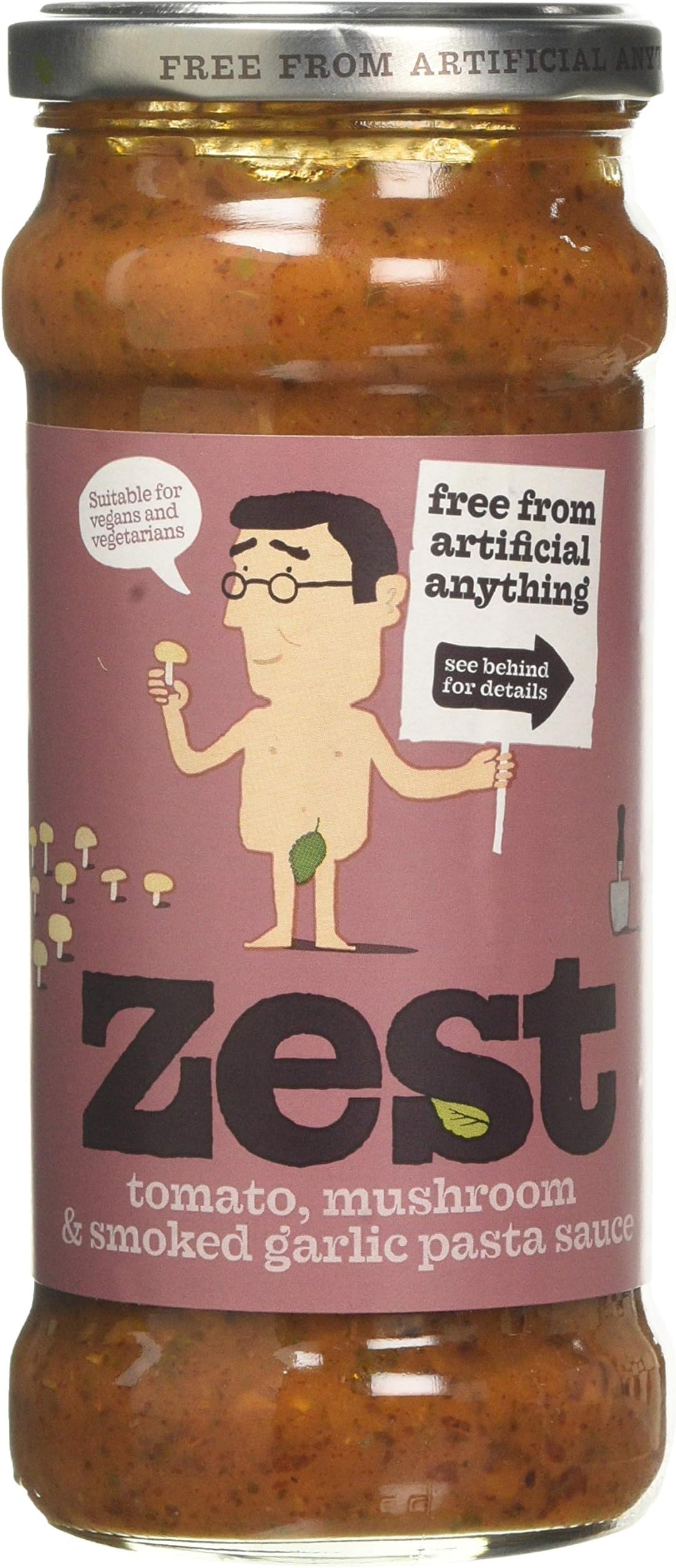 Zest Foods Mushroom and Smoked Garlic Pasta Sauce 340 g (Pack of 6)