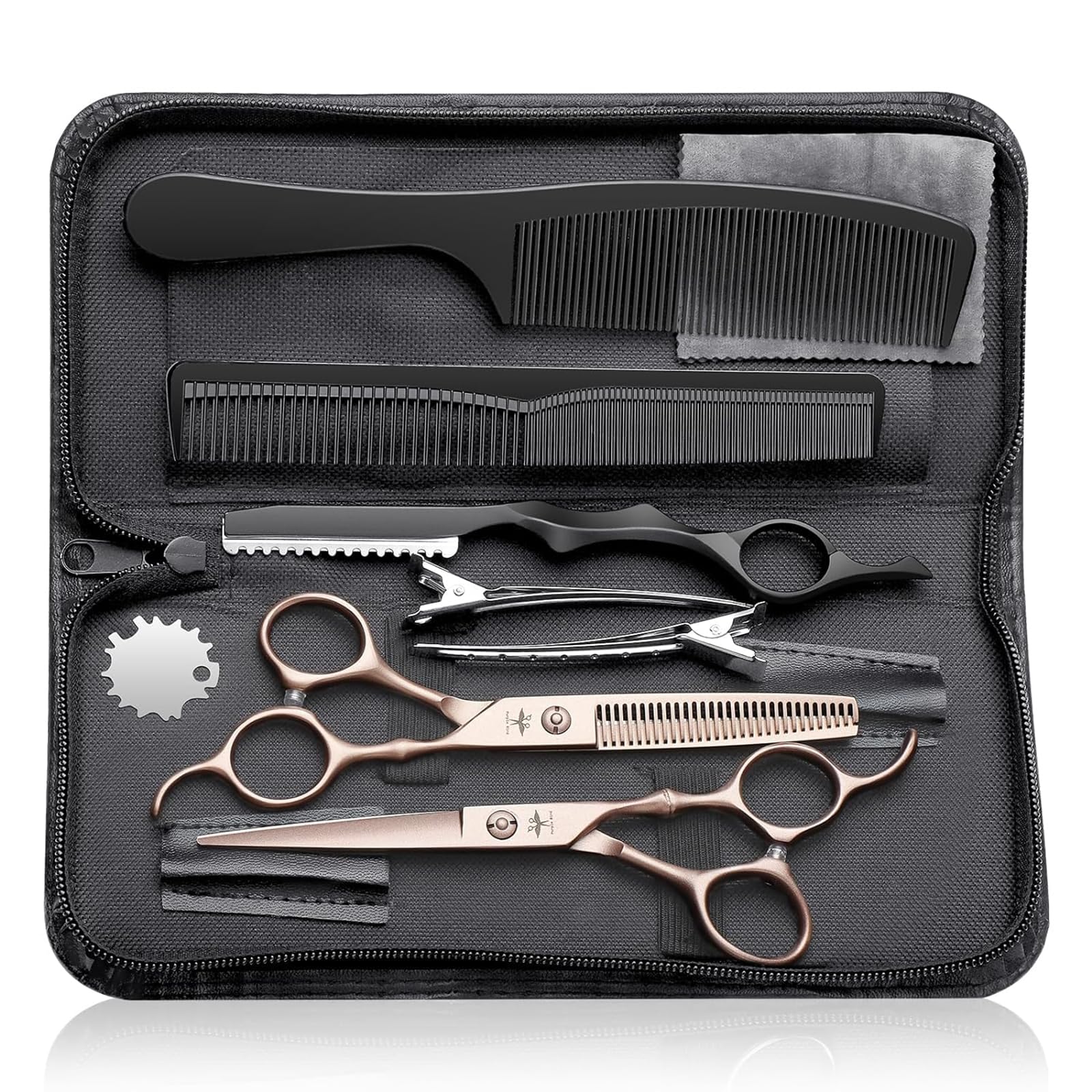 PURPLEBIRD Set de ciseaux de coiffeur professionnel